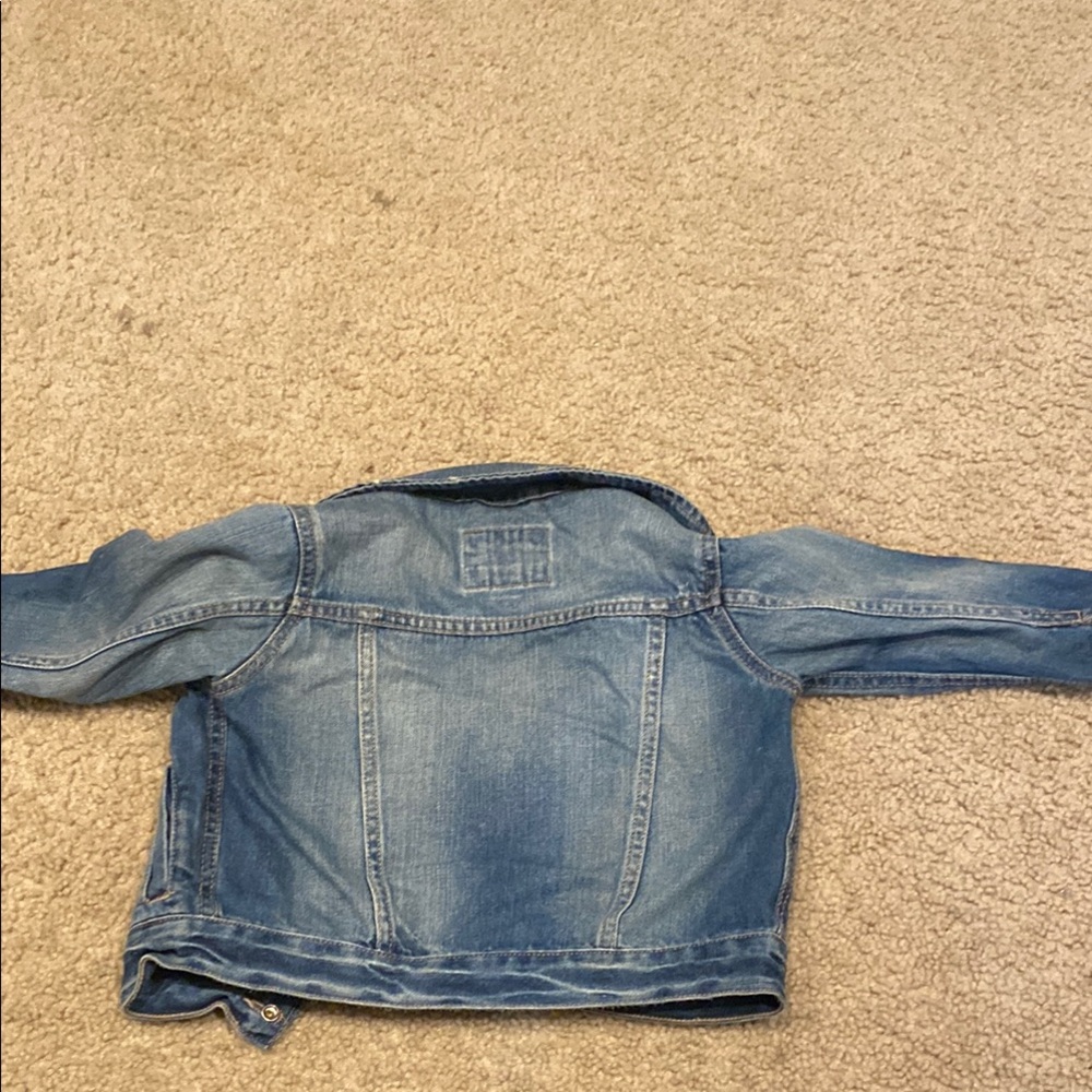 Place Blue Jean Jacket with Classic Trucker Style and Contrasting Stitching - Picture 7 of 10